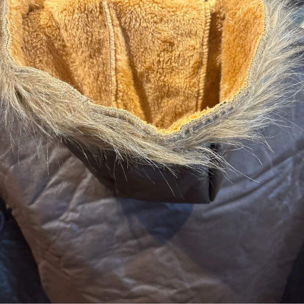 MEN HOODCOAT LEATHERLIKE FINISH PLUSH LINING TOGGLES BUCKLES 48 CHEST STREETWEAR - Picture 10 of 14